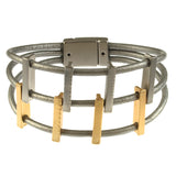 Origin Leather and Metal Cage Bracelet