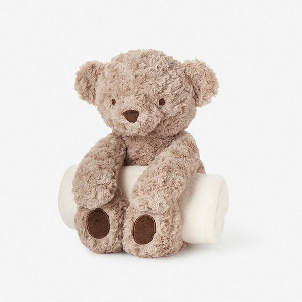 Elegant Baby Swirl Bear Bedtime Huggie Plush Toy and Blanket – DazzleUSA