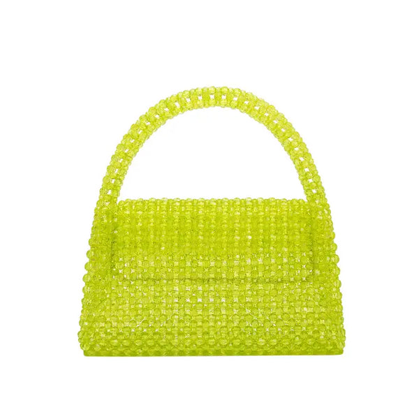 Melie Bianco Sherry Beaded Handbag in Lime