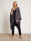 Barefoot Dreams CozyChic® Lite Bordered Wrap in Mineral Black