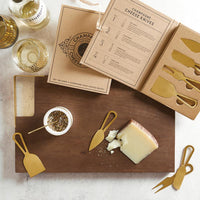 Santa Barbara Champagne Gold Cheese Knives Book Box