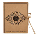 Santa Barbara Champagne Gold Cheese Knives Book Box