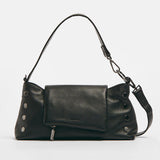 Hammitt VIP Satchel Baguette in Black with Gunmetal