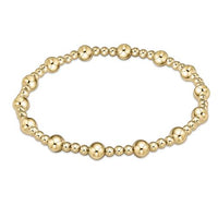 enewton Classic Sincerity Pattern 6mm Bead Bracelet Gold