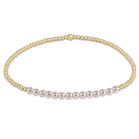 enewton Gold Bliss 2mm Bead with Pearl Bracelet