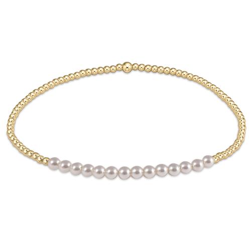 enewton Gold Bliss 2mm Bead with Pearl Bracelet