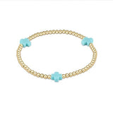 Enewton Egirl Signature Cross Bracelet with 3mm Gold Bead