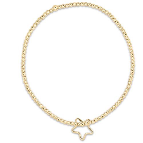Enewton Egirl Classic Gold 2mm bead Bracelet - Star Small Charm