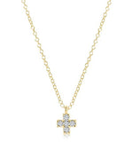 Enewton 14kt Gold and Diamond Signature Cross Necklace