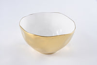 Pampa Bay Extra Large Bowl with White and Gold Titanium