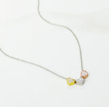 Iishii Designs Triple Pave Heart Necklace