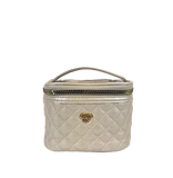 PurseN Getaway Jewelry Case in White Gold Quilted