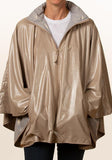 Rainraps Hooded Camel Silver Metallic and Light Grey Gold Reversible Sportyrap