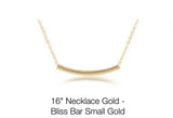 Enewton 16" Necklace Gold with Bliss Bar Small Gold