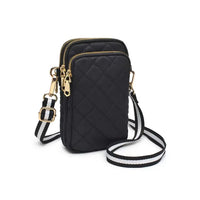 Sol and Selene Divide and Conquer Quilted Crossbody in Black