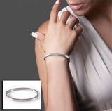 B.Tiff Plain Bracelet in Silver
