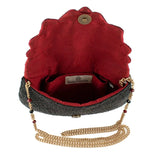 Mary Frances Crimson Bloom Handbag