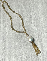 Margo Rebecca Baroque Pearl and Tassel Chain Necklace