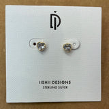 Iishii Designs Faceted CZ Heart Stud Earring