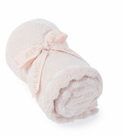 Barefoot Dreams COZYCHIC® SCALLOPED RECEIVING BLANKET in Pink/White