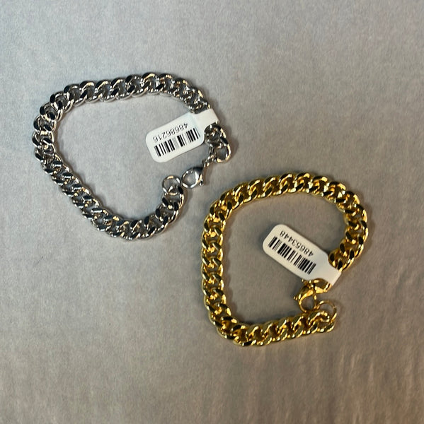 Iishii Designs CUB070 7” Chain Bracelet In Stainless Steel