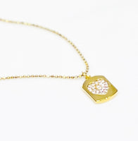 Iishii Designs Pave CZ Heart Dog Tag Necklace