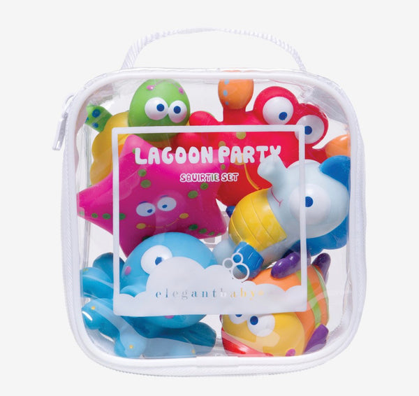 Elegant Baby Lagoon Party Squirtie Bath Toys
