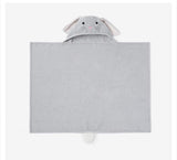 Elegant Baby Gray Bunny Hooded Baby Bath Towel