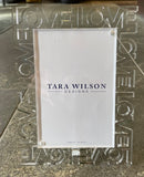 Tara Wilson Beveled Clear Lucite LOVE Picture Frame
