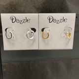 Iishii Designs Single Row CZ Huggie Hoop Earring