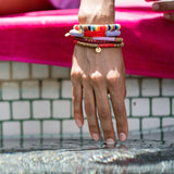 Ink + Alloy Grace Lilac and Gold Sequin Stretch Bracelet