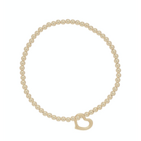 Enewton Egirl Classic Gold 2mm bead Bracelet - Love Small Charm