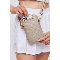 Sol and Selene Divide and Conquer Quilted Crossbody in Nude