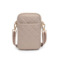 Sol and Selene Divide and Conquer Quilted Crossbody in Nude