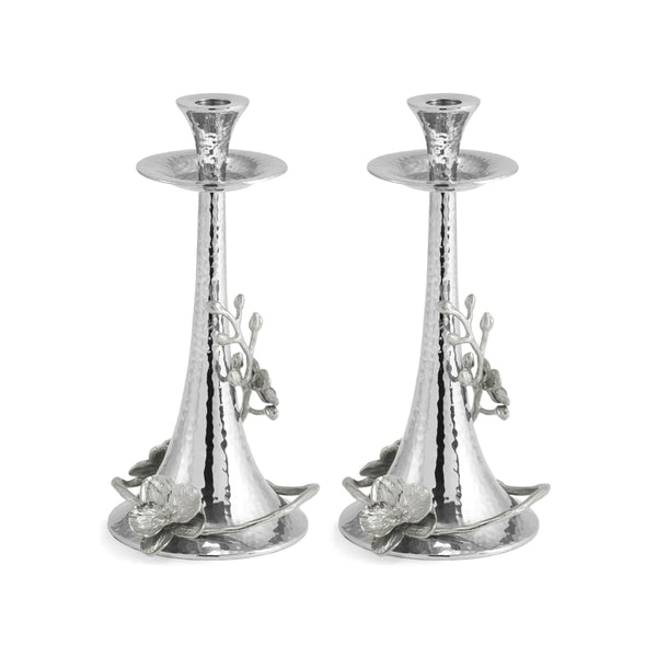 Michael Aram White Orchid Candle Holders
