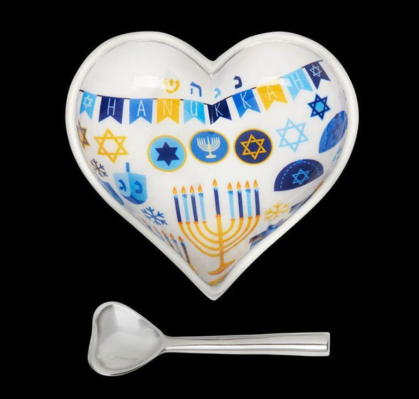 Inspired Generations Happy Hanukkah Heart with Heart Spoon