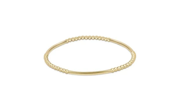 enewton Bliss Bar Gold Pattern 2.5mm Bead Bracelet