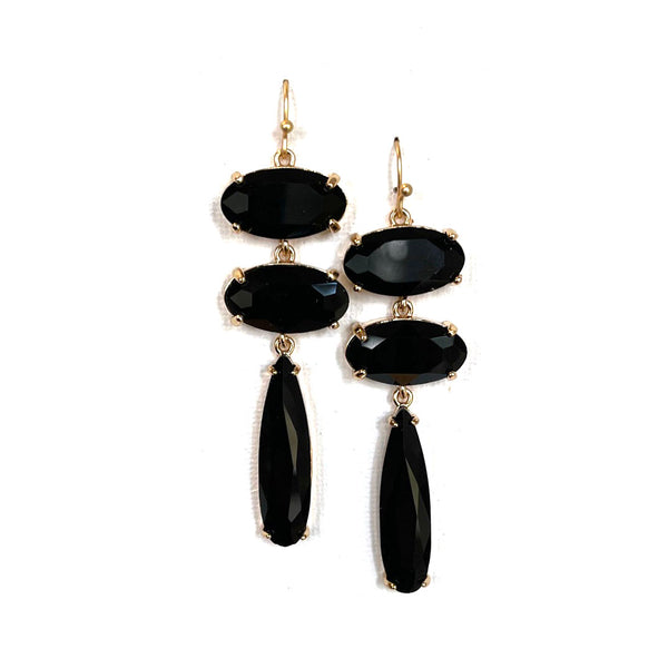 Margo Rebecca Quincey Crystal Triple Drop Earring