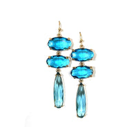 Margo Rebecca Quincey Crystal Triple Drop Earring